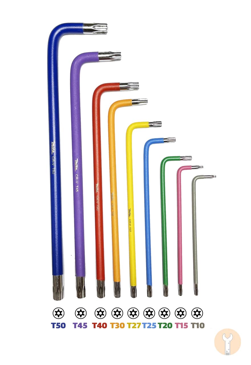 ست آچار آلن ستاره ای رنگی میتا