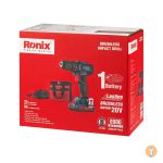 دریل شارژی 20 ولت رونیکس مدل 8900