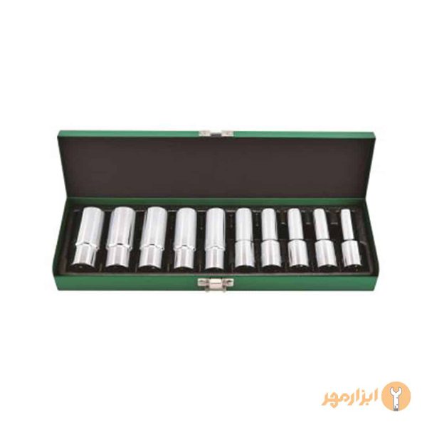 جعبه بکس 10 پارچه 1/2 درایو 6 پر بلند تاپ تول مدل GAAD1011
