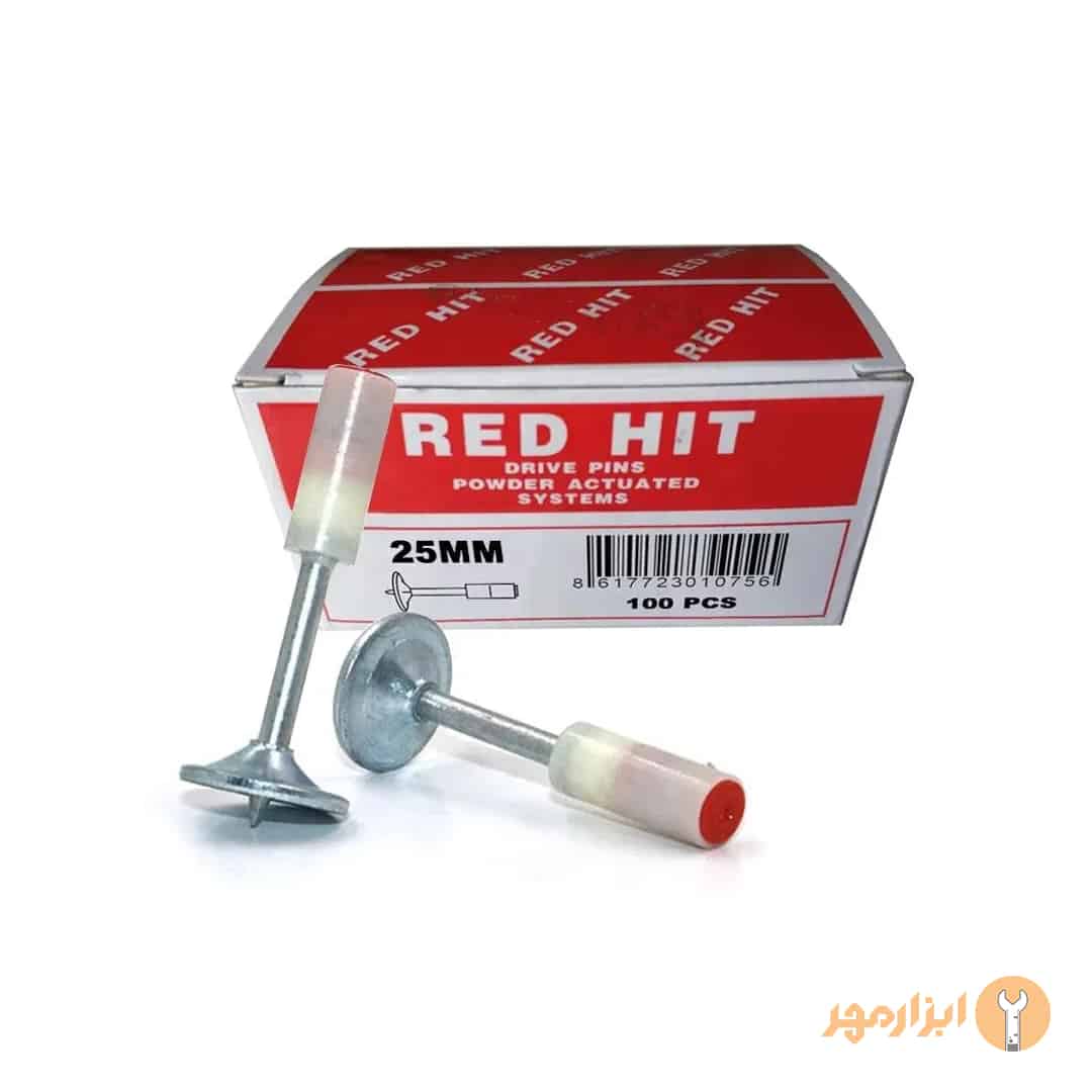 میخ چاشنی سرخود ردهیت سایز 27 میلی متر (بسته 100عددی)