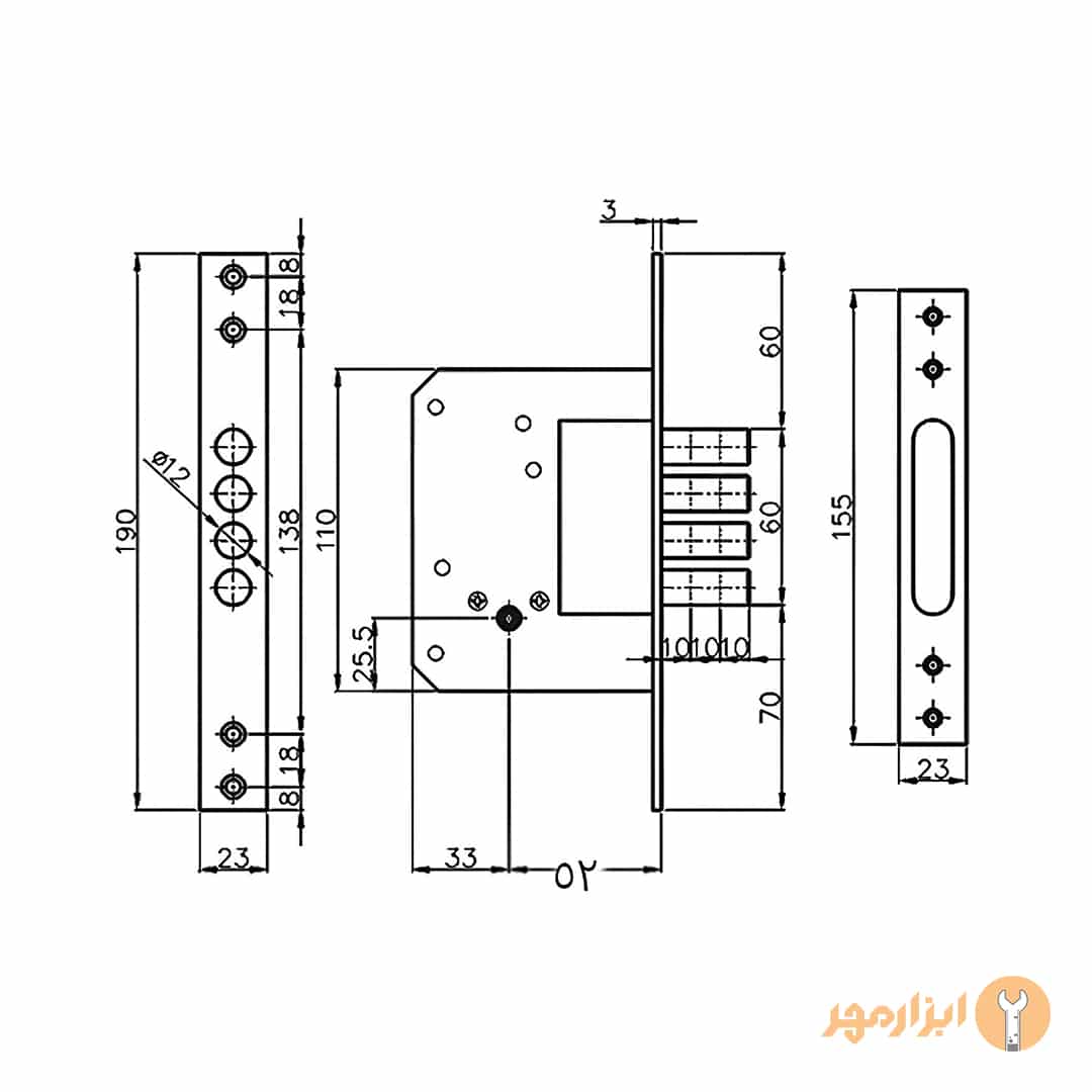 قفل چهار لول کلید چهار پر کالی ترکیه