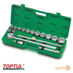 جعبه بکس 17 پارچه 3/4 درایو 6 پر تاپ تول (TOPTUL) مدل GCAI1701