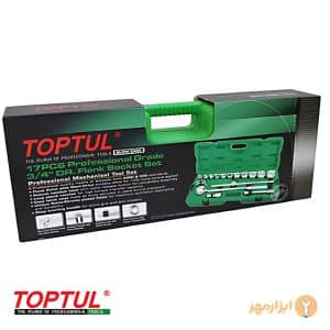 جعبه بکس 17 پارچه 3/4 درایو 6 پر تاپ تول (TOPTUL) مدل GCAI1701