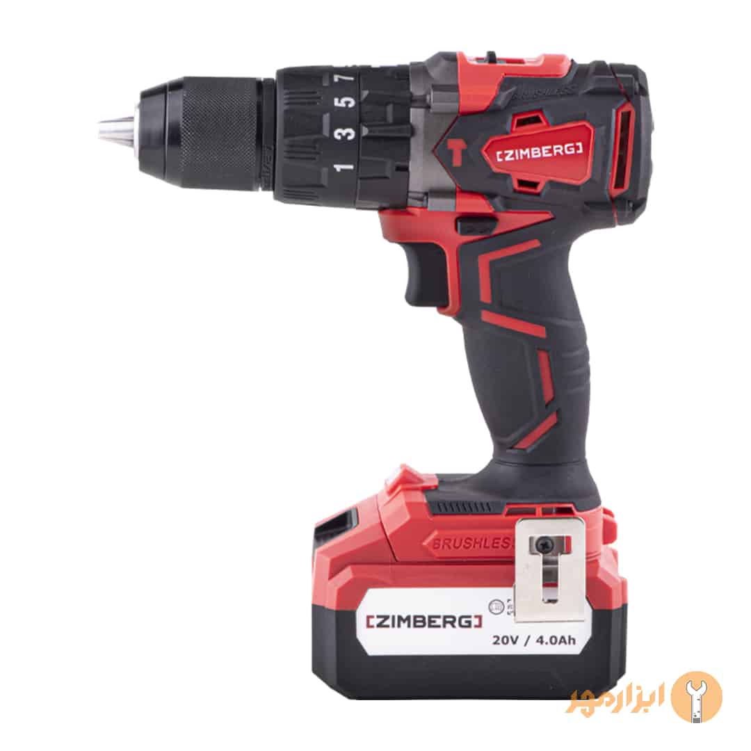 دریل پیچ گوشتی شارژی براشلس 20 ولت زیمبرگ مدل PZB-3204